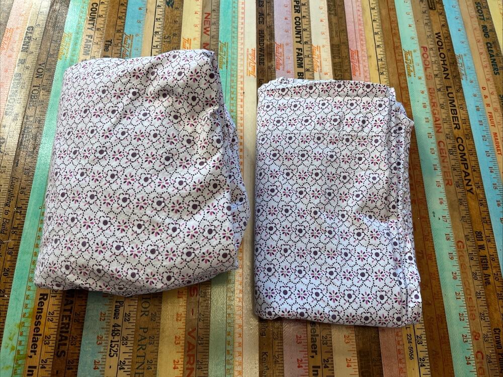 Pottery Barn Kids Floral Sheet Set Twin Flat Fitted Sheet 2pcs Daisy Boho Girls